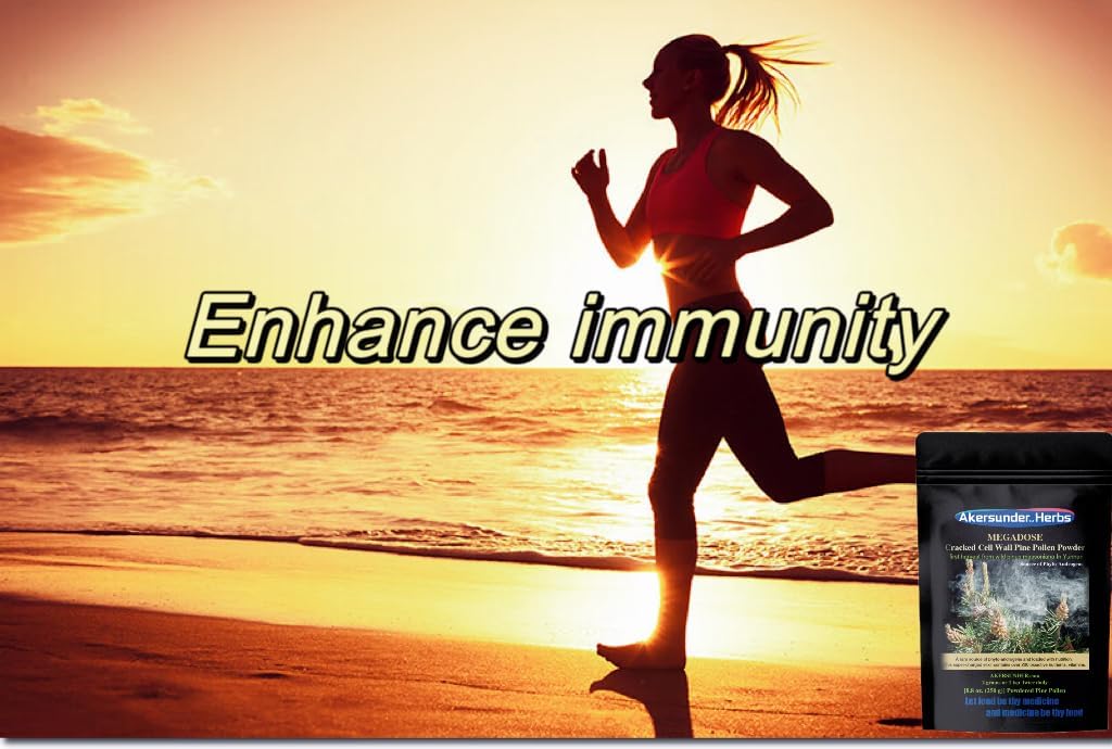 Certified Organic Wild Pine Pollen Powder 250g with Broken Cell Wall - Akersunder Shell, Raw & Cracked