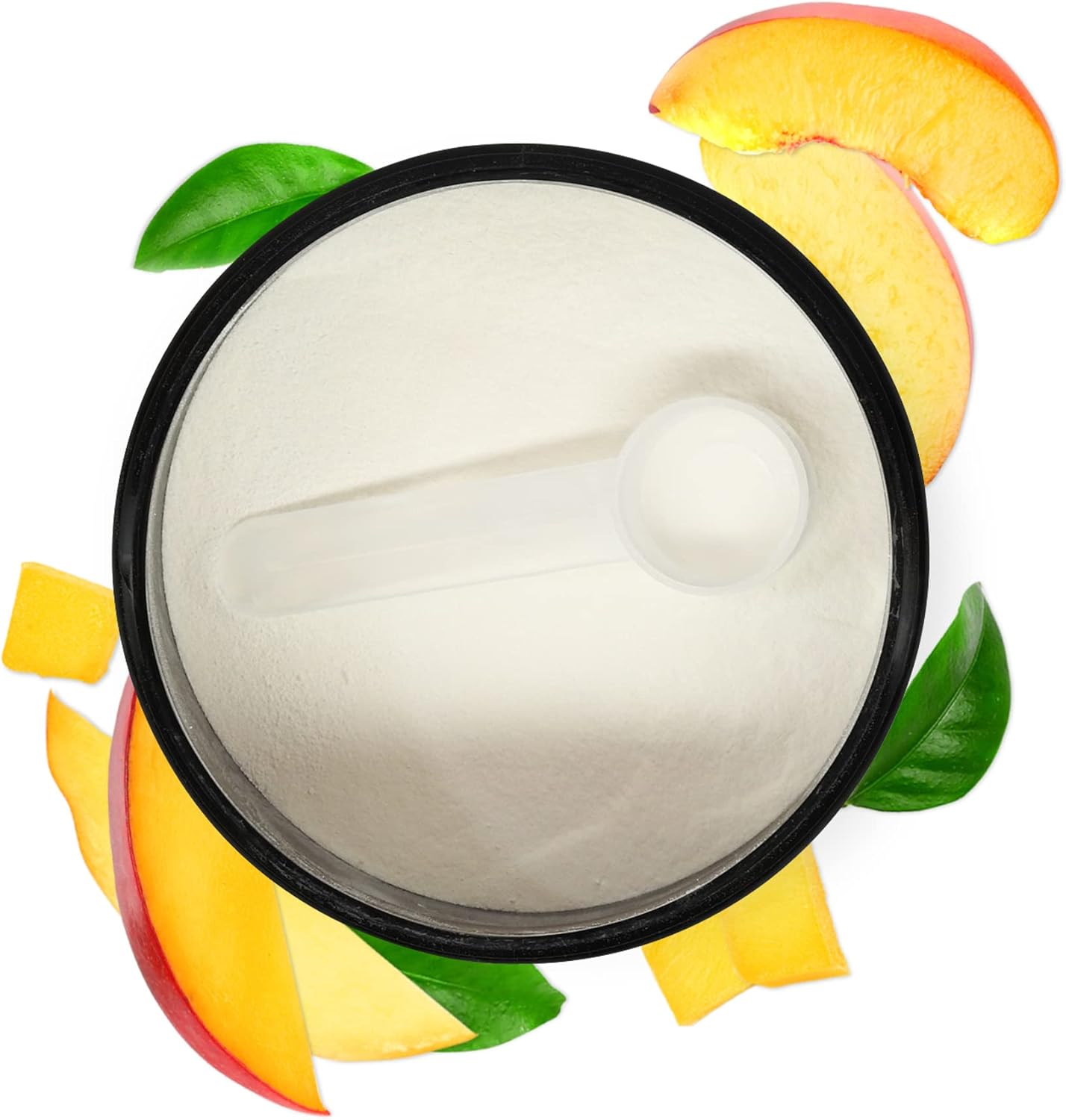 Certified Vegan Peach Mango BCAA Powder for Muscle Recovery & Hydration - 30 Servings, 5g Amino Acids, Gluten Free & Keto Friendly