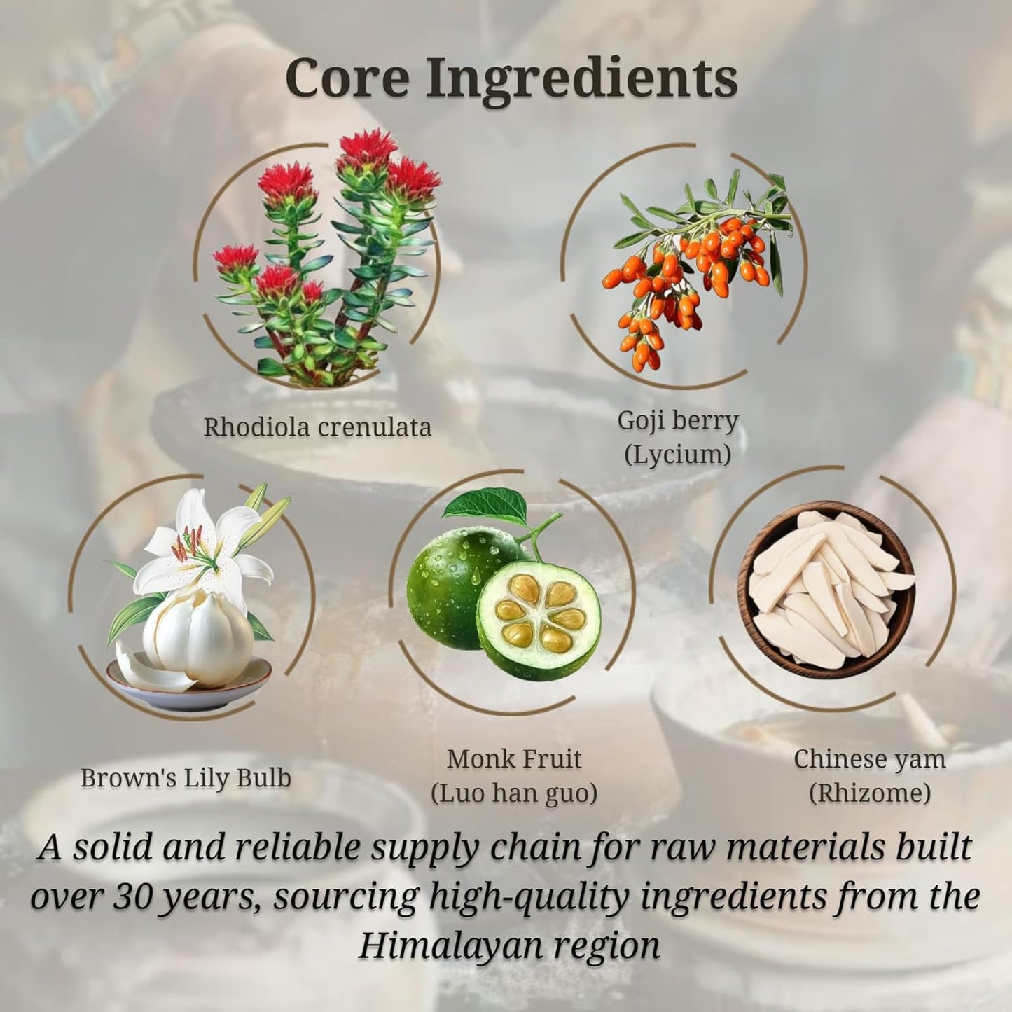 CheezhengHimalaya Rhodiola & Goji Berry Daily Supplement - Boost Energy, Mental Clarity, Digestion, & Immunity - 90 Veggie Capsules