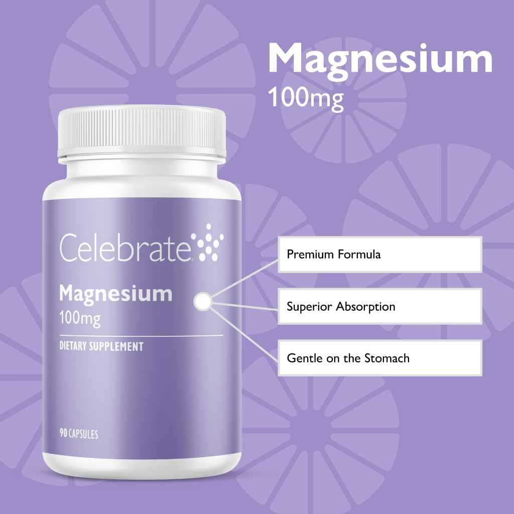 Chelated Magnesium Bisglycinate Capsules for Sleep & Muscle Cramp, 100 mg - 90 Count, Vegan & Gluten-Free