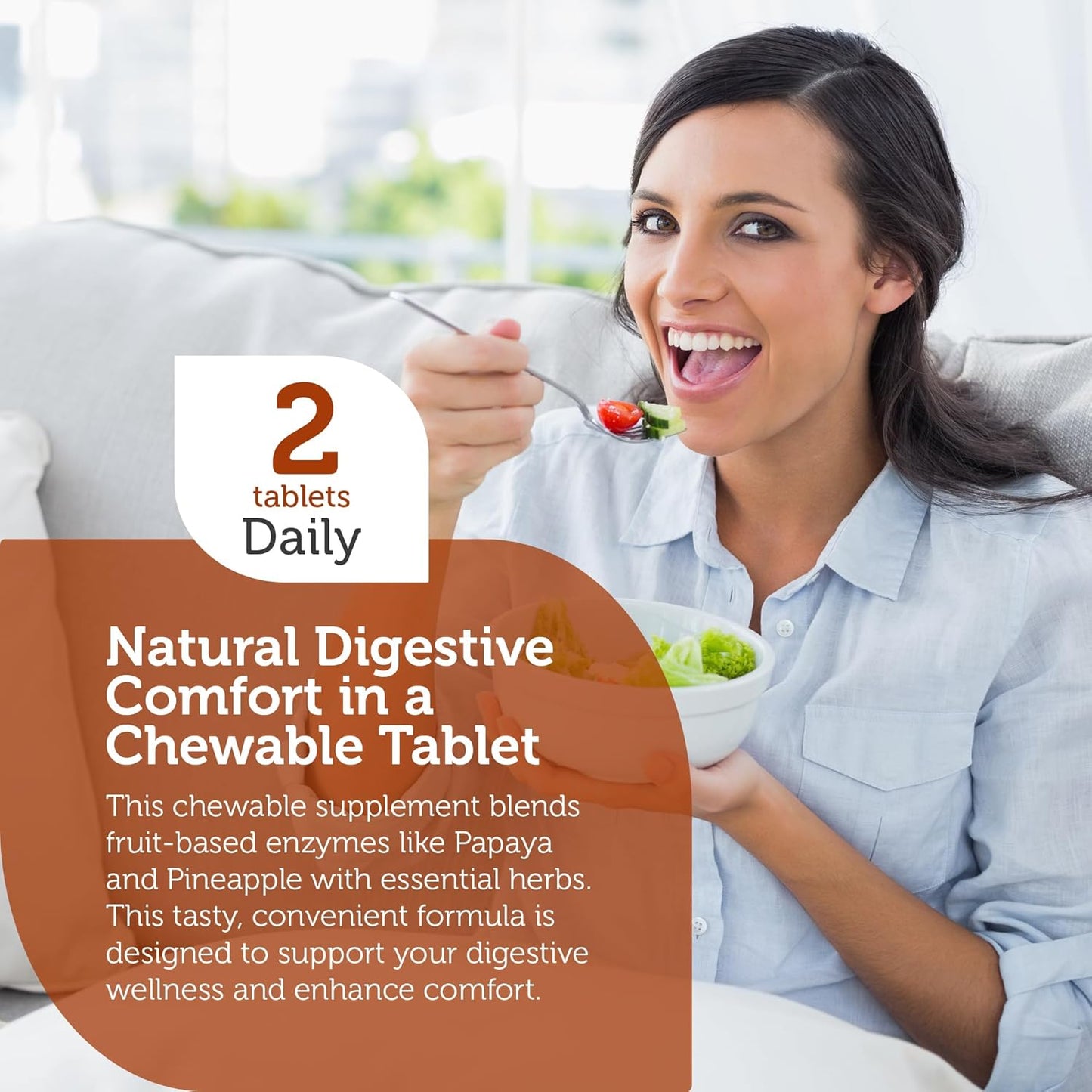 Chewable Fruit-Based Digestive Enzymes for Digestion Health - Zahler AfterMeals Enzymes with Papaya & Pineapple - Kosher & Gluten Free (100 Tablets)