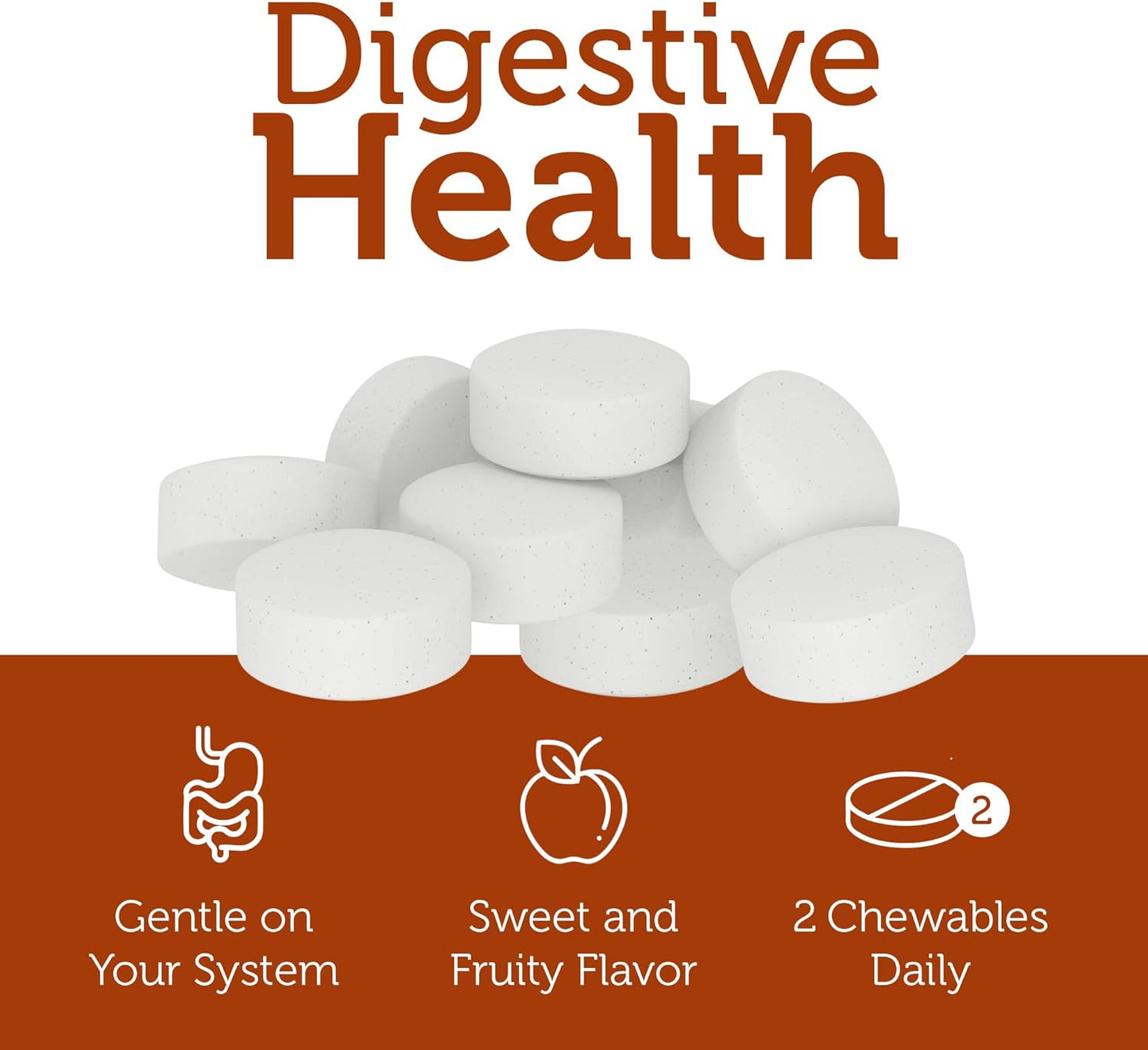 Chewable Fruit-Based Digestive Enzymes for Digestion Health - Zahler AfterMeals Enzymes with Papaya & Pineapple - Kosher & Gluten Free (100 Tablets)