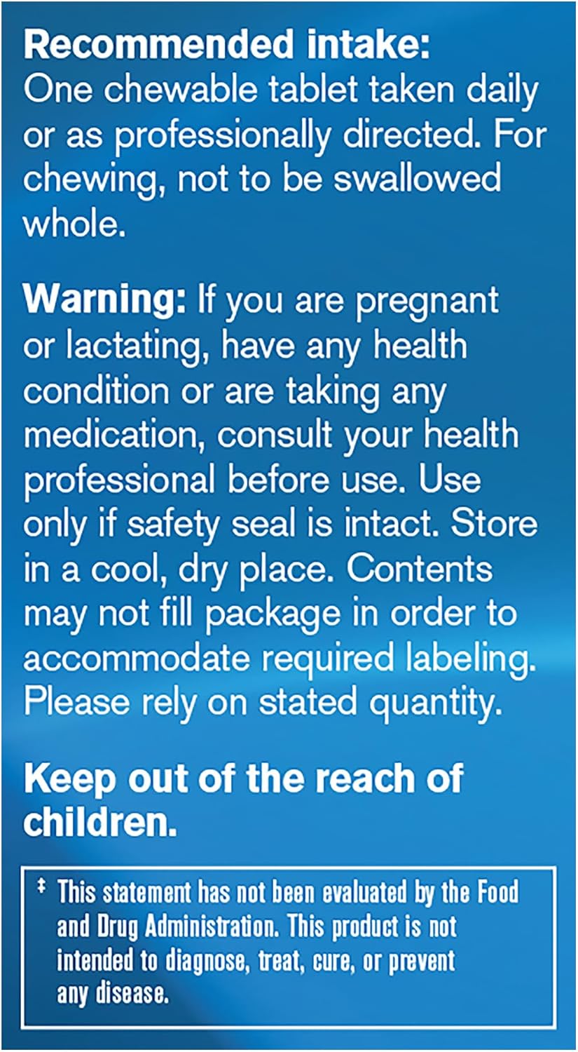 Chewable Vitamin D (1000 IU) Tablets for Bone and Teeth Health | 90 Tablets