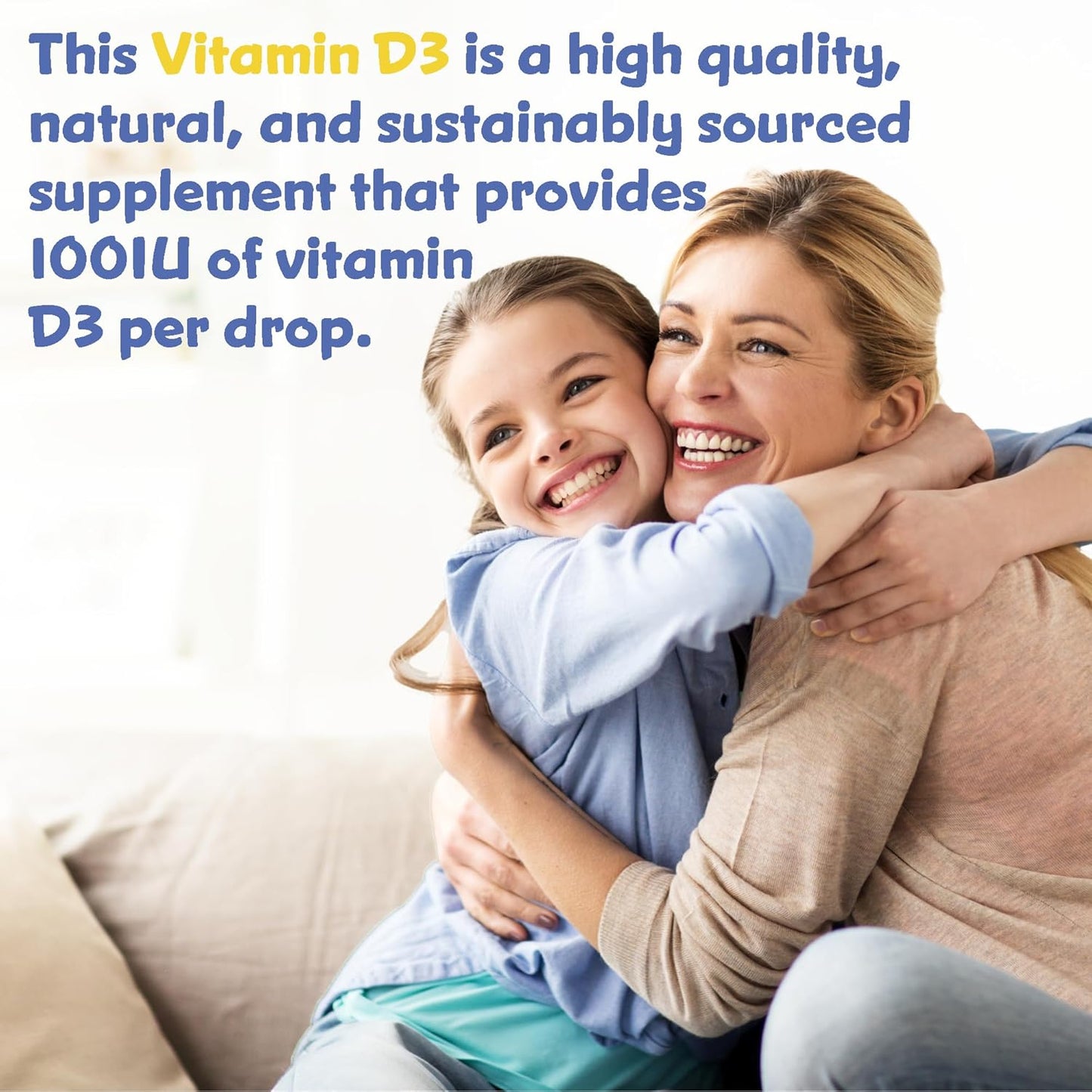 Children's Liquid Vitamin D3 Drops - 400 IU Per Serving - Supports Brain Development - 0.43 fl oz