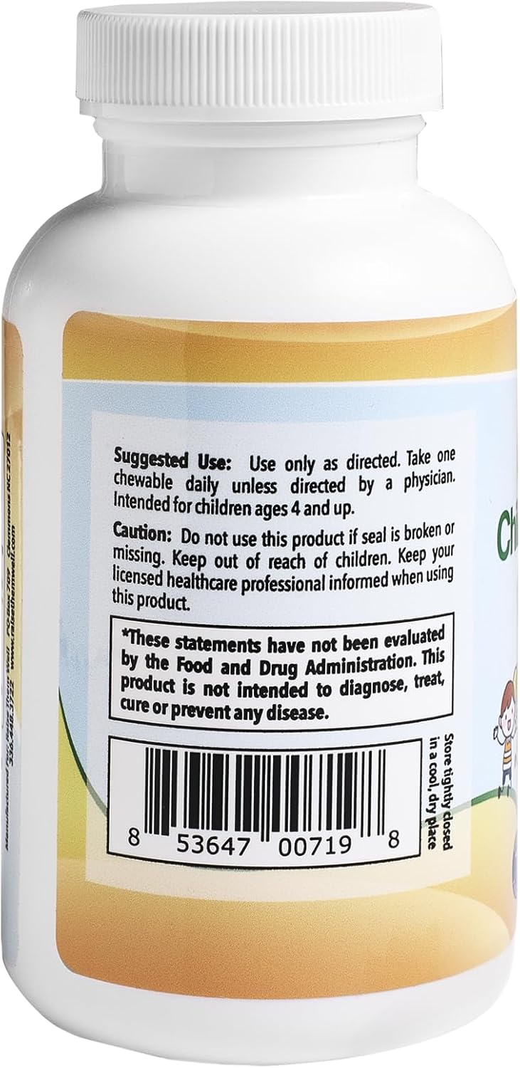 Children's Probiotic Chewable Tablets for Gut Health - Mixed Berry Flavor, 60 Servings