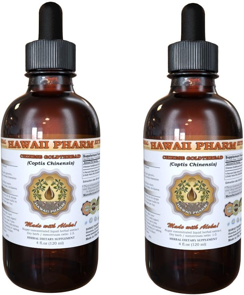Chinese Goldthread Liquid Extract & Root Powder Tincture Supplement 8 oz - Hawaii Pharm