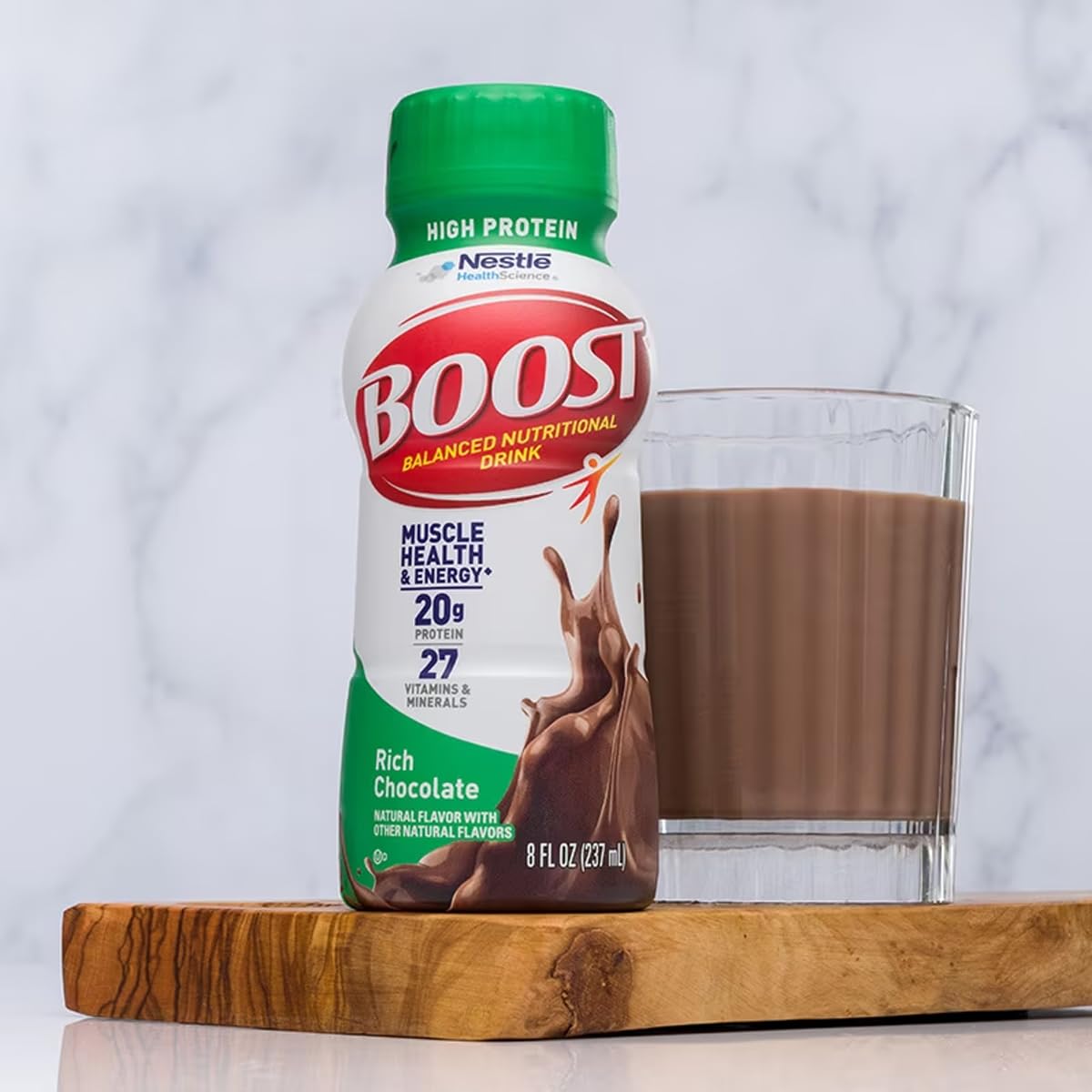 Chocolate JÁCLER Boost High Protein Shake - 20g Protein, Rich Chocolate Flavor (24 Pack)