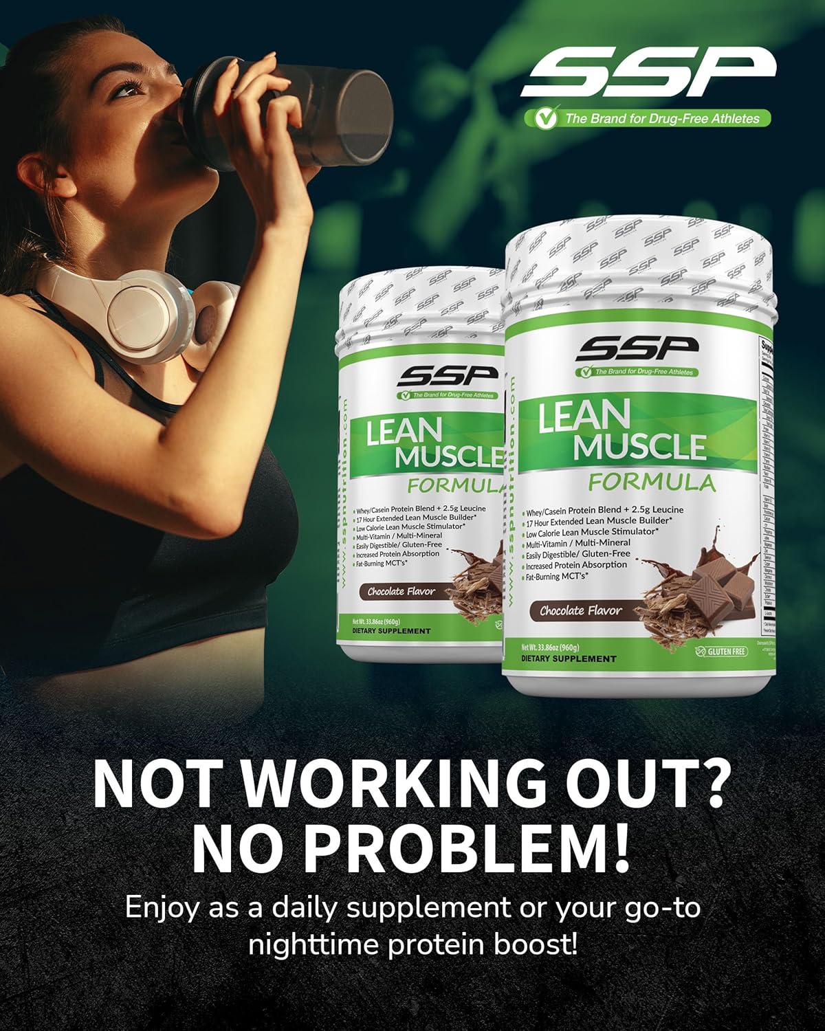 Chocolate Meal Replacement with Whey Isolate, Casein, Leucine & MCT - Low-Calorie Protein for Lean Muscle
