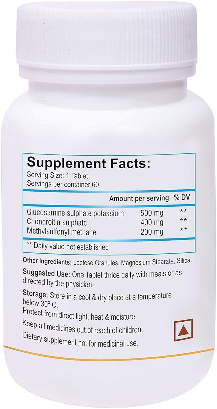 Chondroitin 500mg Tablets - Nutritional Supplement for Men, Women, and Adults - Multivitamin Vitamin Capsules for Health