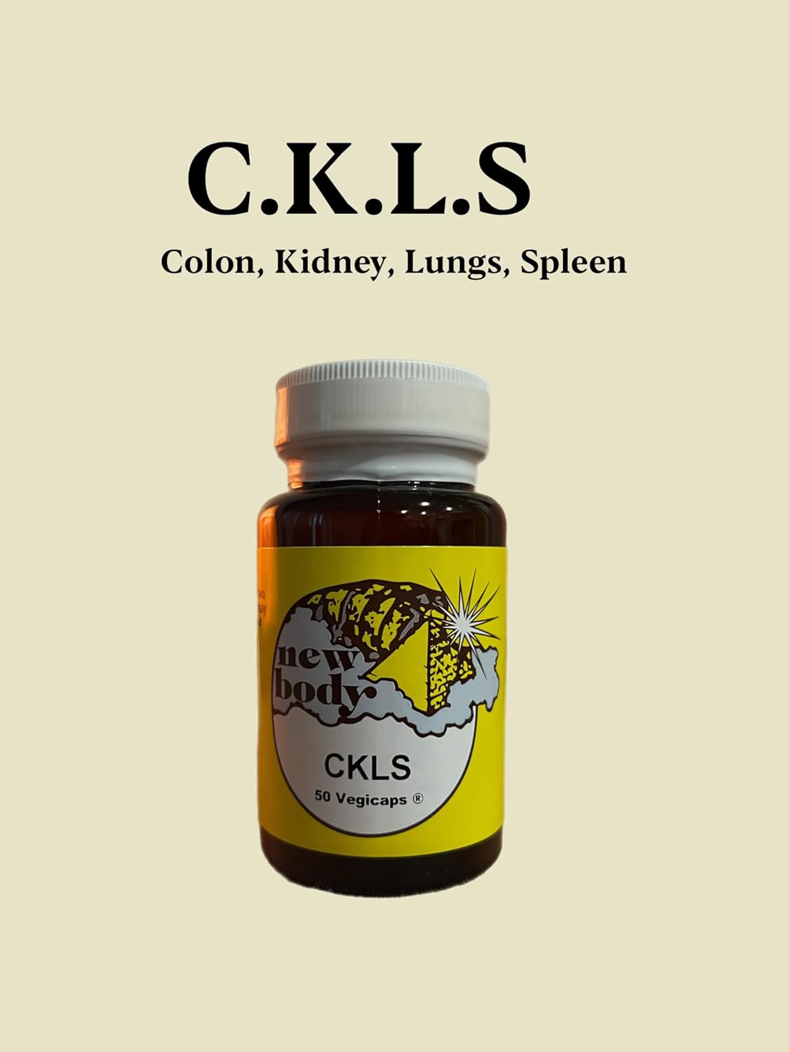 CKLS Herbal Supplement Capsules for Colon, Kidney, Liver, and Spleen Health - Small Size, 50 Count