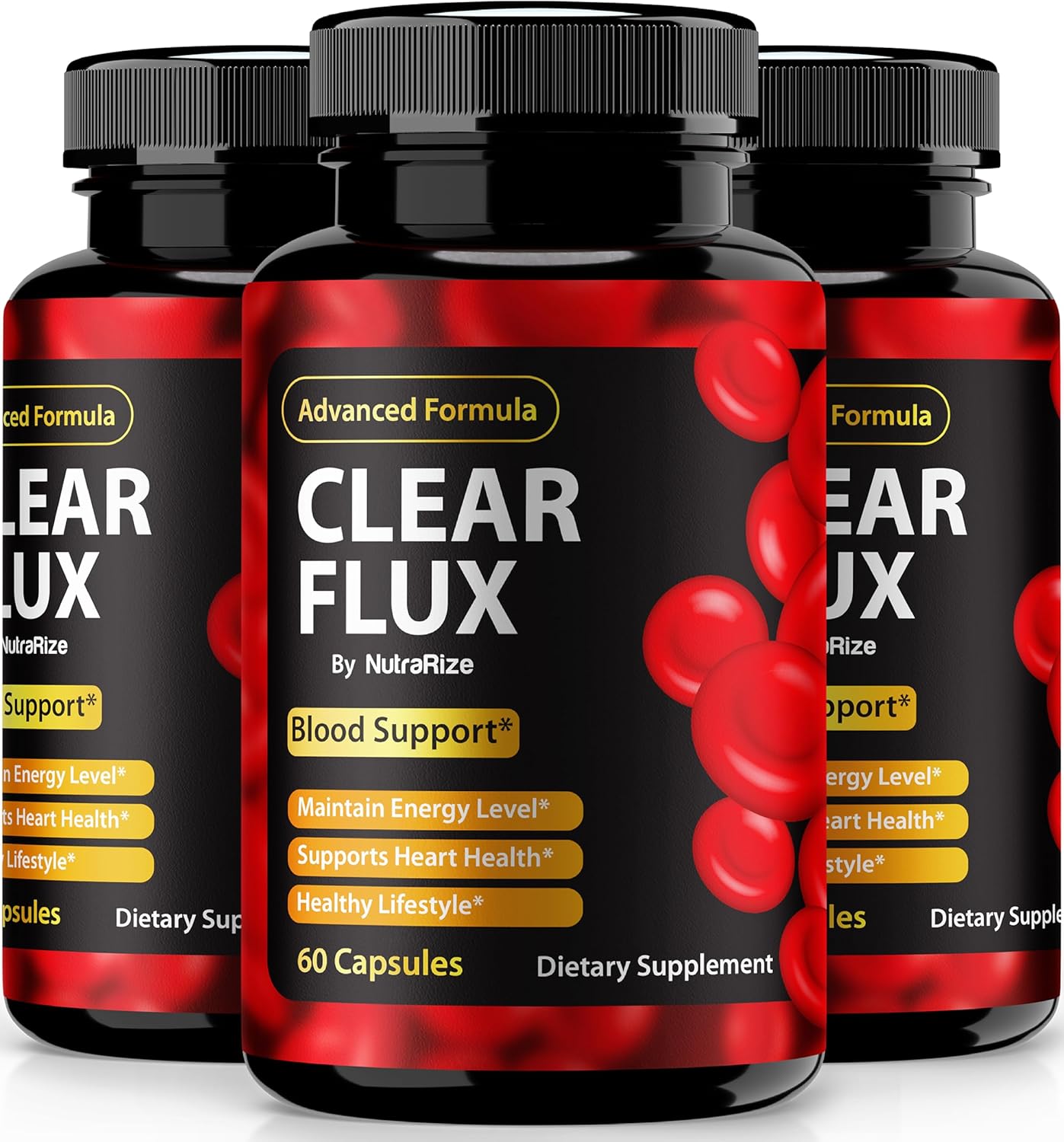 Clear Flux Pills (3 Pack) - Premium Blood Vessel Cleaner for Healthy Circulation - Natural Support (180 Capsules)