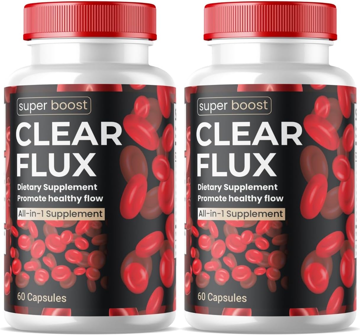 ClearFlux Detox Cleanse Capsules - 2 Pack for Blood Vessel & Liver Support - Maximum Strength All Natural Formula - 120 Capsules