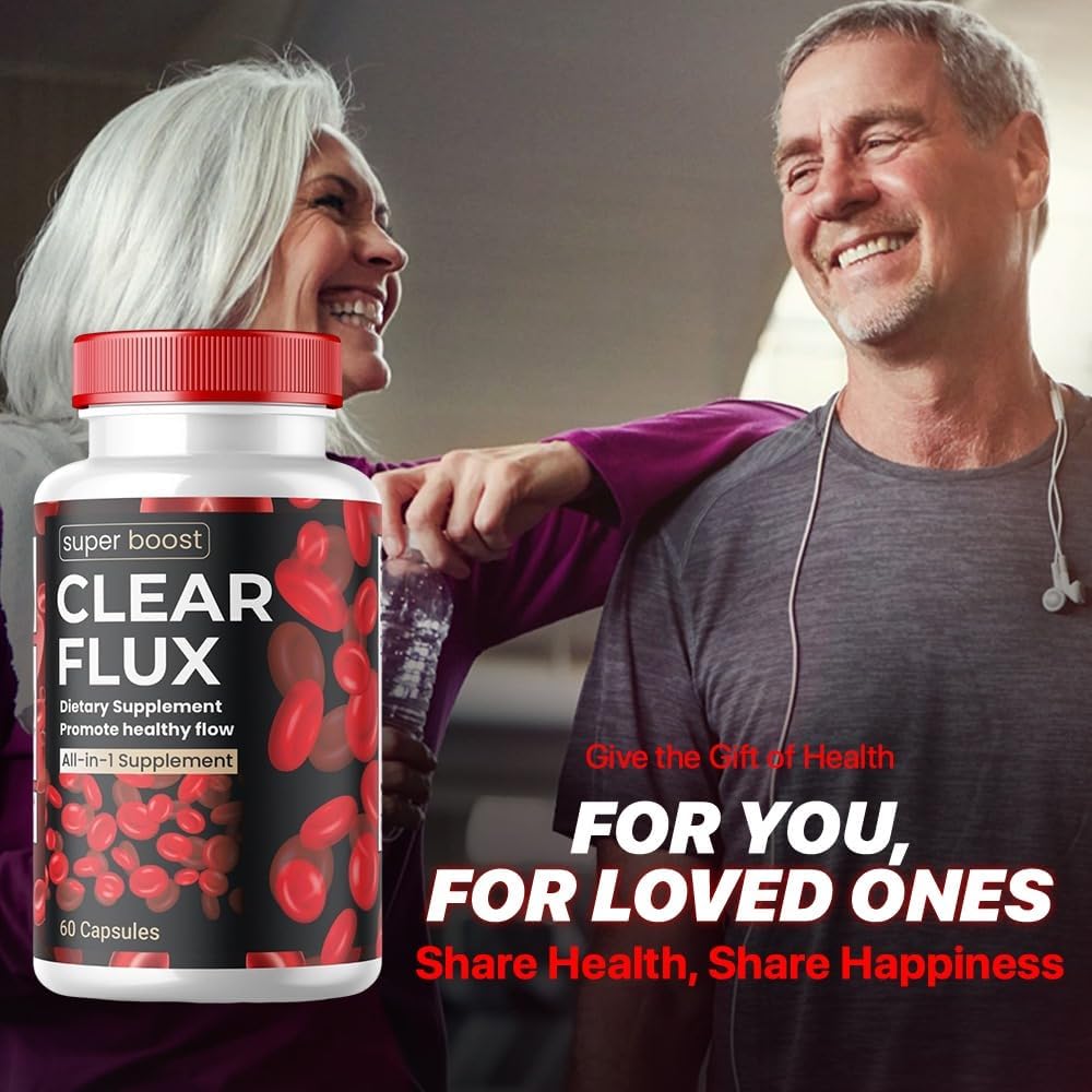 ClearFlux Detox Cleanse Capsules - 2 Pack for Blood Vessel & Liver Support - Maximum Strength All Natural Formula - 120 Capsules
