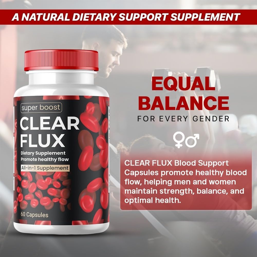 ClearFlux Detox Cleanse Capsules - 2 Pack for Blood Vessel & Liver Support - Maximum Strength All Natural Formula - 120 Capsules