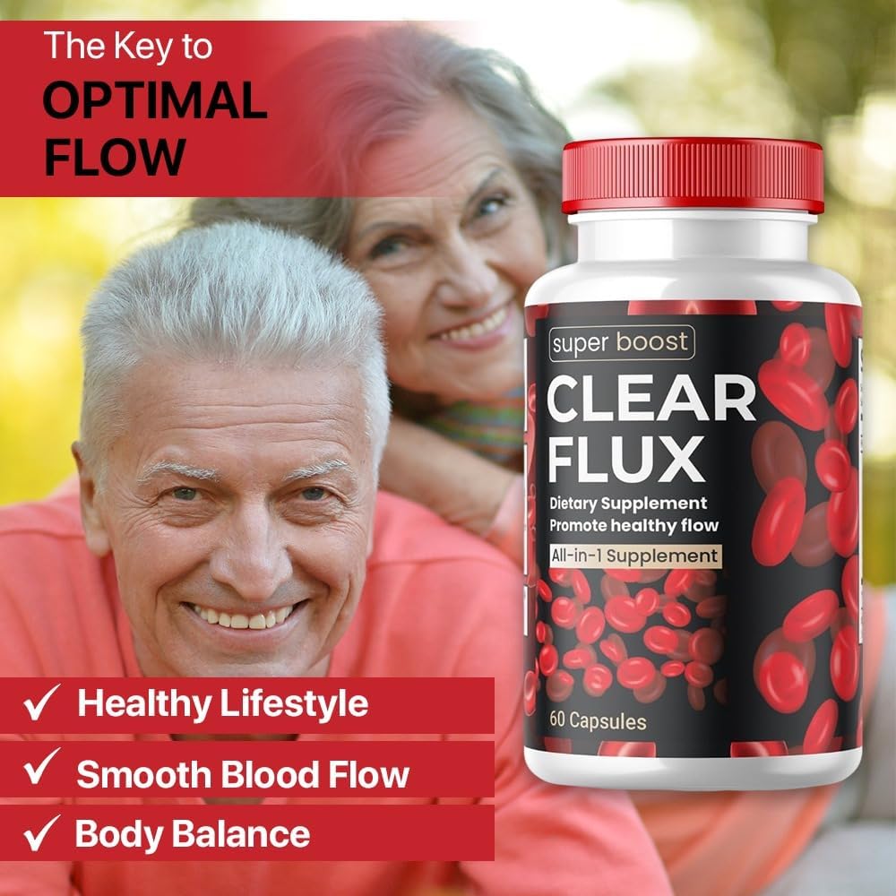 ClearFlux Detox Cleanse Capsules - 2 Pack for Blood Vessel & Liver Support - Maximum Strength All Natural Formula - 120 Capsules