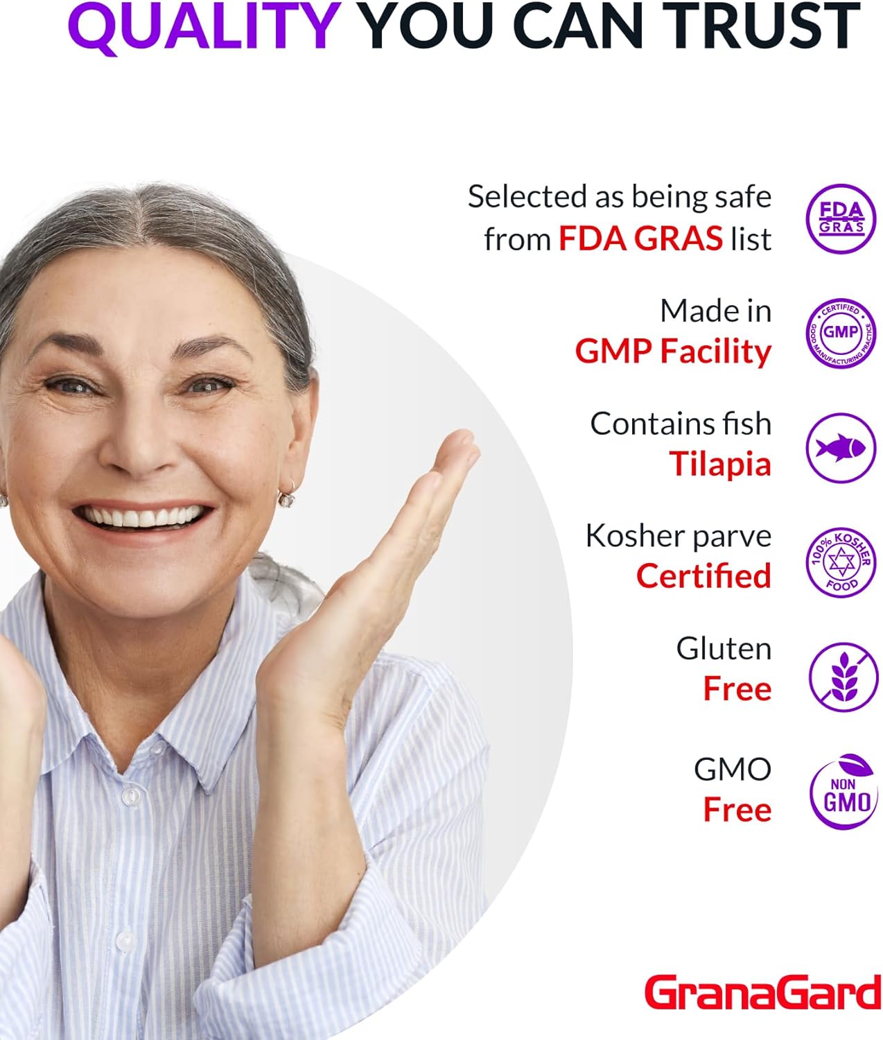 Clinically Proven Granagard Nano Pomegranate Brain Supplement for Anti-Aging & Memory - 2 Bottles, 2-Month Supply