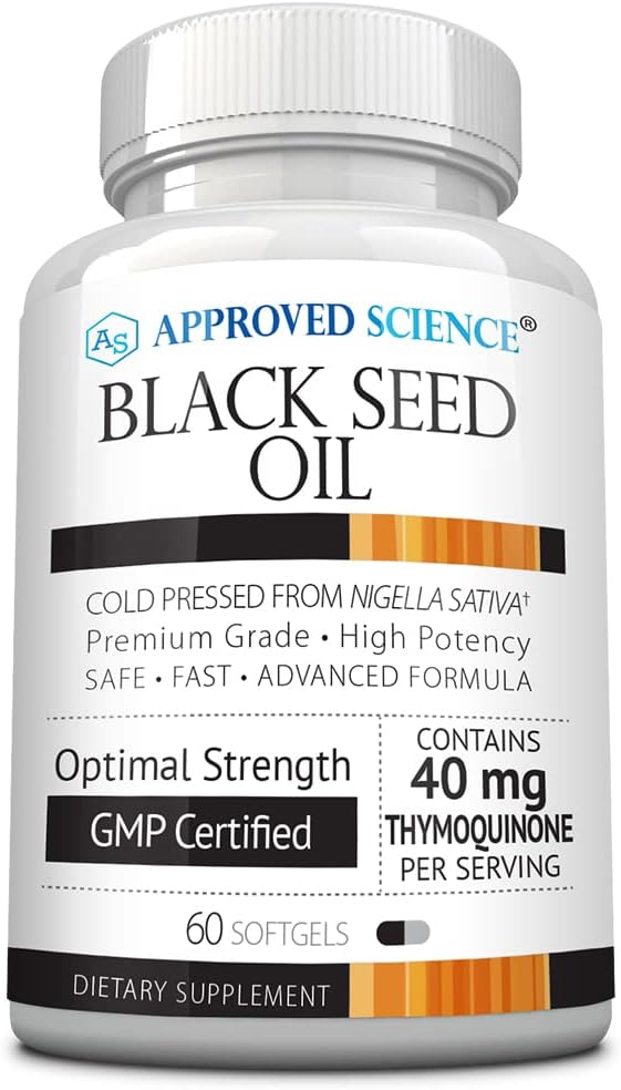 Cold Pressed Black Seed Oil Softgels - Immunity & Cognitive Health Support - 2% Thymoquinone - 60 Capsules - USA Made