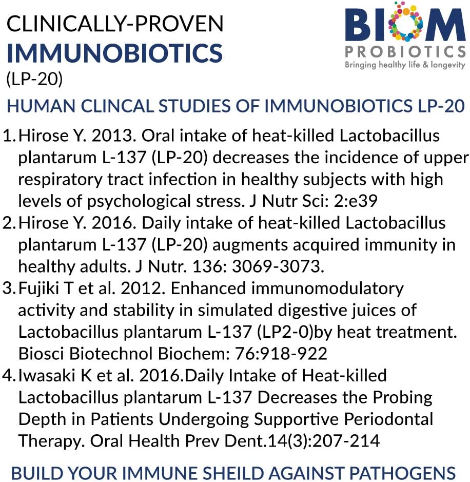 Cold Shipped Biom Probiotics 3-in-1 Formula - 25 Billion Flora Probiotics, Prebiotics, and Immunobiotics - Boosts Immune Support, Diversifies Gut Microflora - Men & Women-Friendly