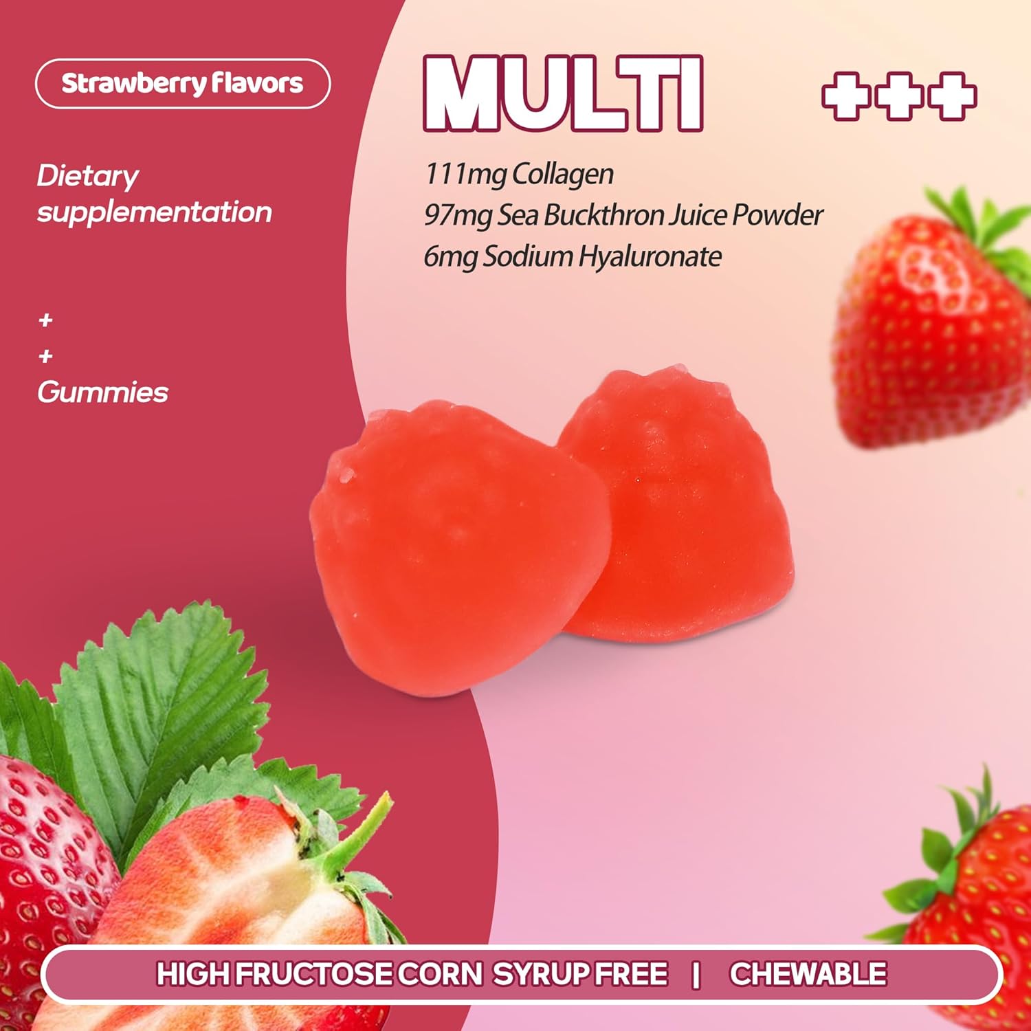 Collagen Glow Gummies for Women - Supports Skin Elasticity, Firmness & Hydration - 30 Day Supply, 60 Count