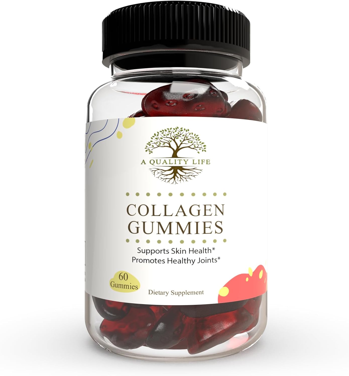 Collagen Gummies with Biotin for Hair, Skin & Nails Support - Hydrolyzed Collagen Gummy Vitamins for Quality Life