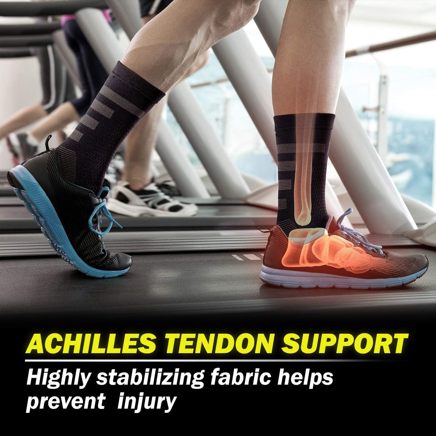 Compression Support Sleeves for Legs (Pair) - Ideal for Swelling, Sprains, Plantar Fasciitis, Arthritis, Tendinitis - POWERLIX Orthopedic Brace
