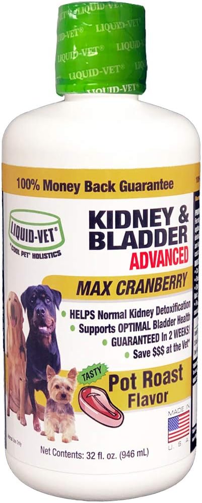 Cool PET Holistics Liquid-Vet K9 Kidney & Bladder Advanced Formula, Pot Roast Flavor, 32 oz Bottle