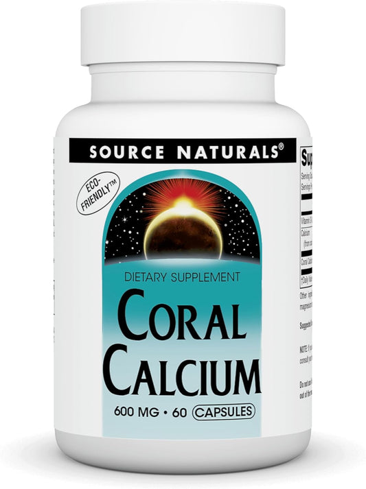 Coral Calcium 600 Mg Capsules by Source Naturals - 60 Count