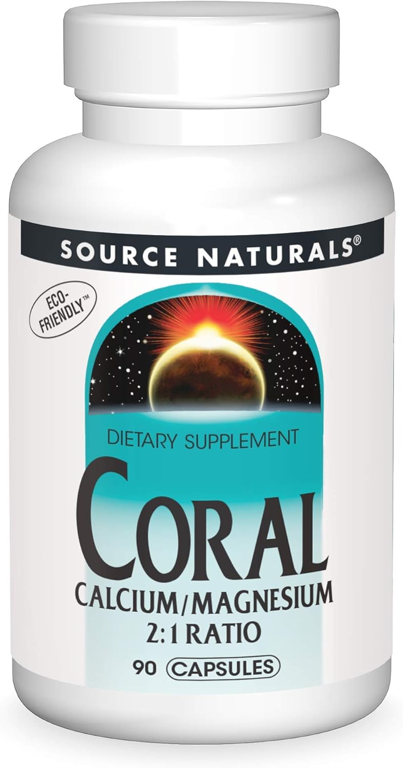 Coral Calcium with Magnesium Capsules - 90 Count by Source Naturals