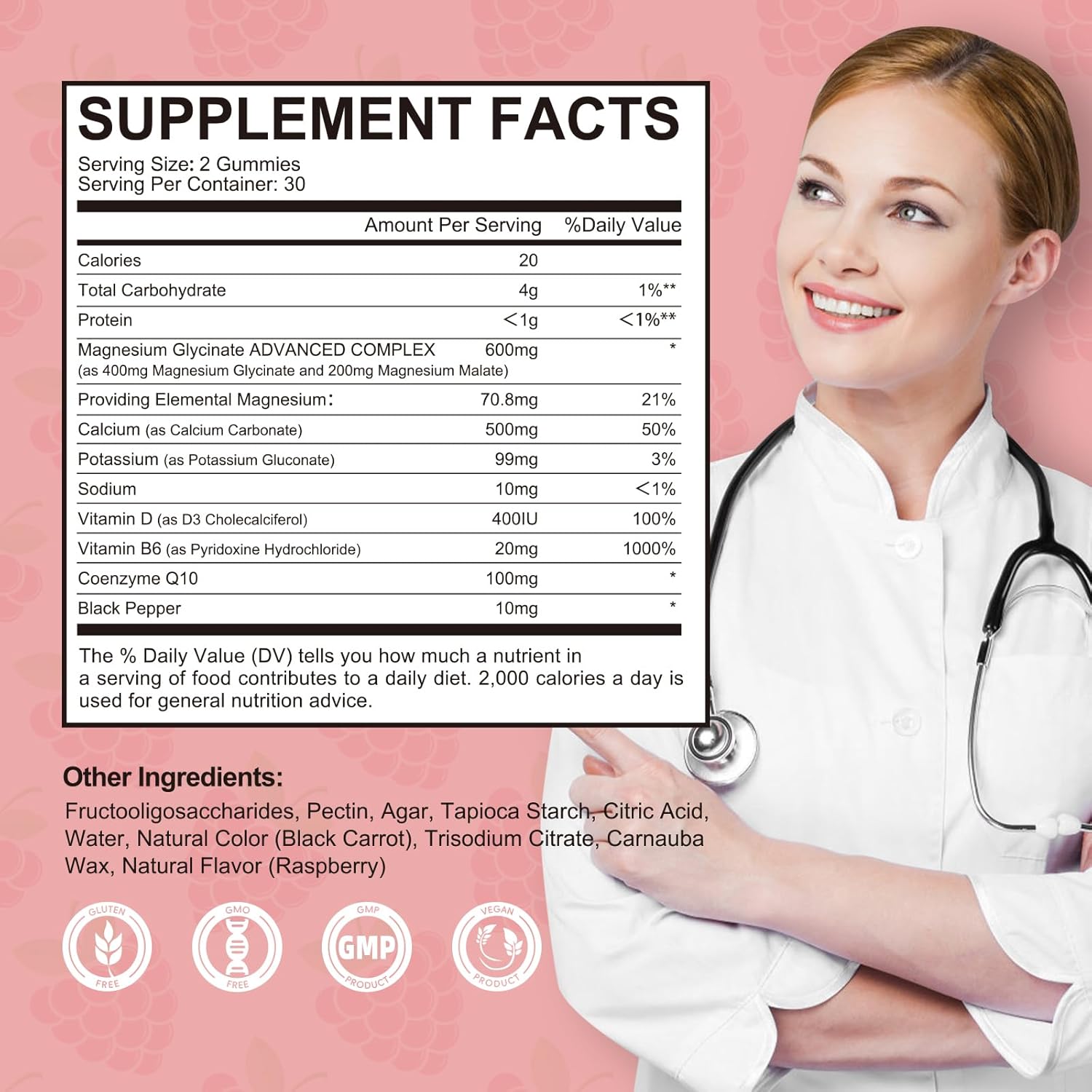 Cortisol Supplement Capsules and Magnesium Gummies for Stress Relief and Relaxation