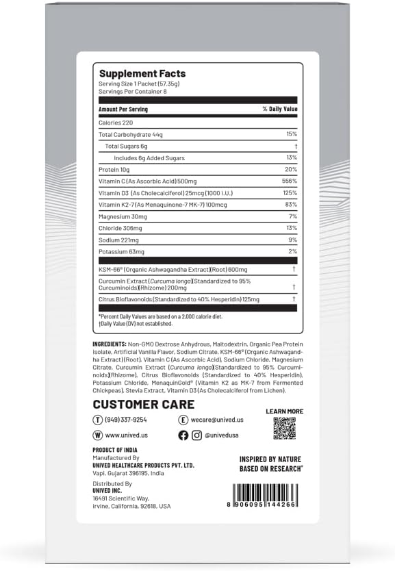 Creamy Vanilla Unived Elite Recovery Mix - Optimized Post-Workout Supplement