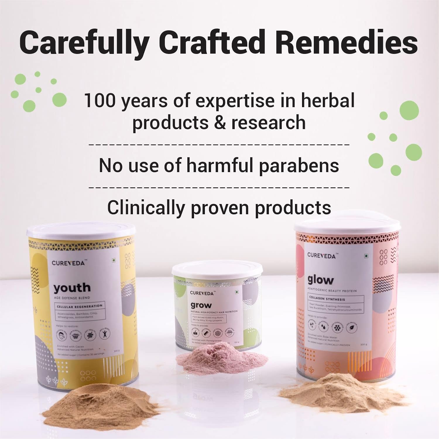 Cureveda Plant Based Biotin Powder Supplement for Hair Growth 10000 Mcg - Natural Pomegranate Flavour (1 Pack)