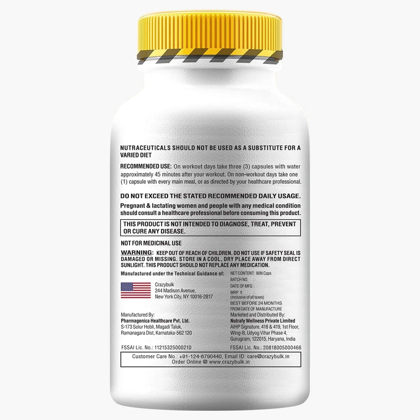 Cutting & Lean Muscle Supplement - ANAVAR Natural Alternative (90 Capsules), First in India