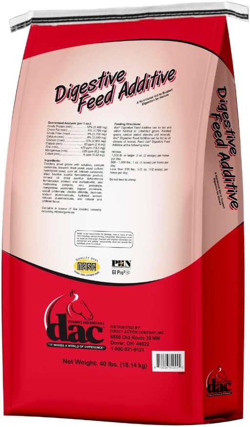 DAC Digestive Feed Additive 40lb - Essential Vitamins & Minerals for Improved Digestion and Health