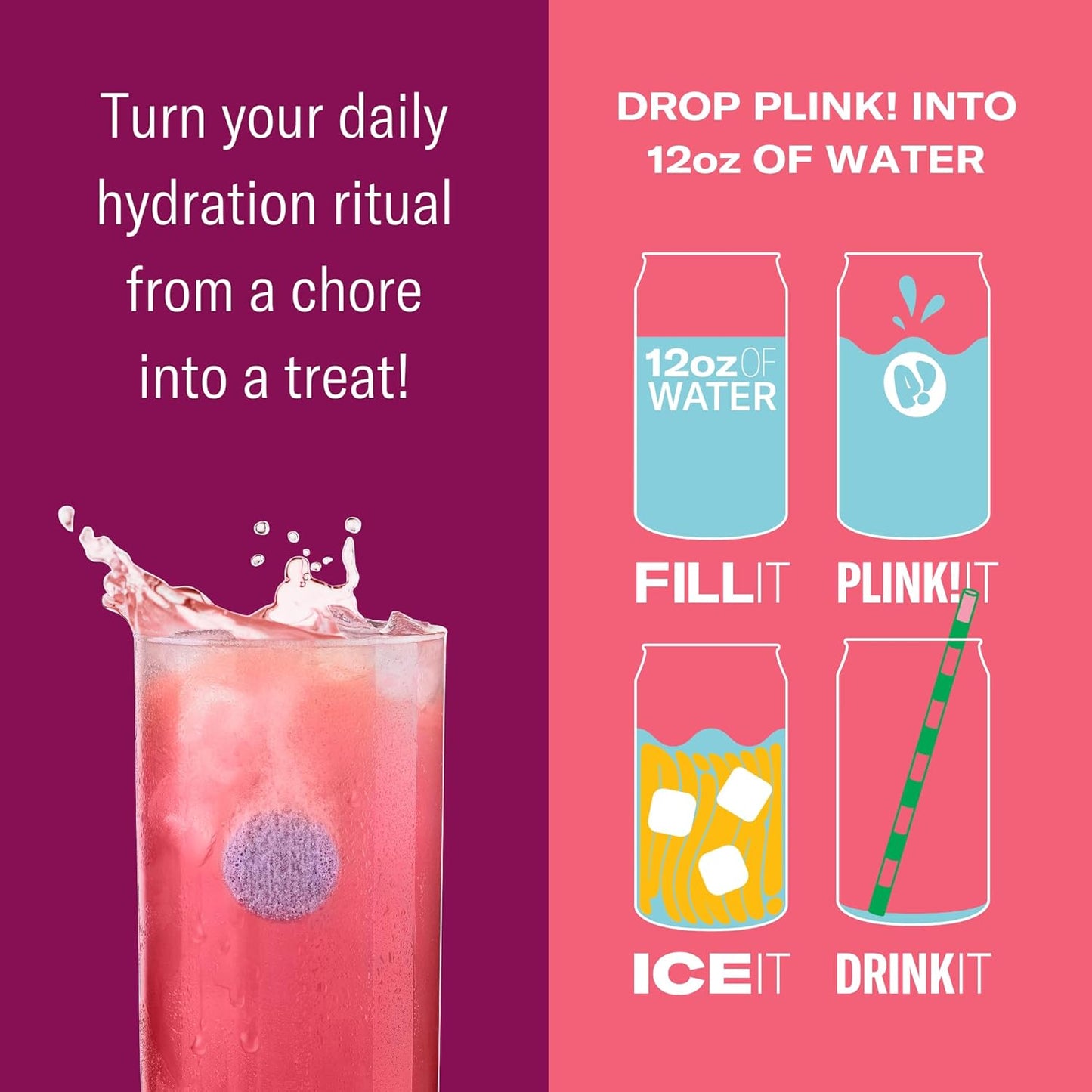 Daily Hydration Packets with Electrolyte Tablets - 48ct Sodium, Potassium, Magnesium Drink Tablets for Low-Calorie Keto Hydration
