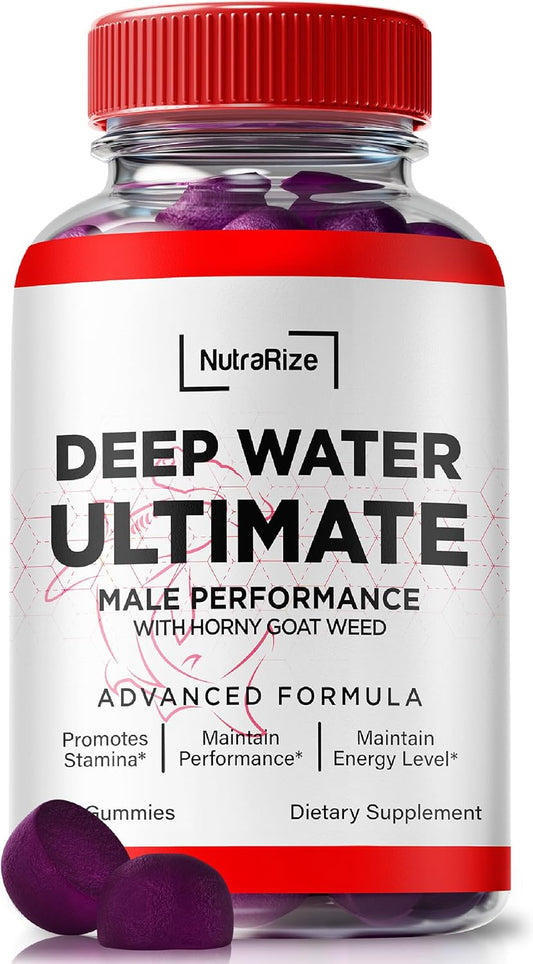 Deep Water Ultimate Male Gummies - Premium Essentials for Men - Performance Boost (60 Gummies)