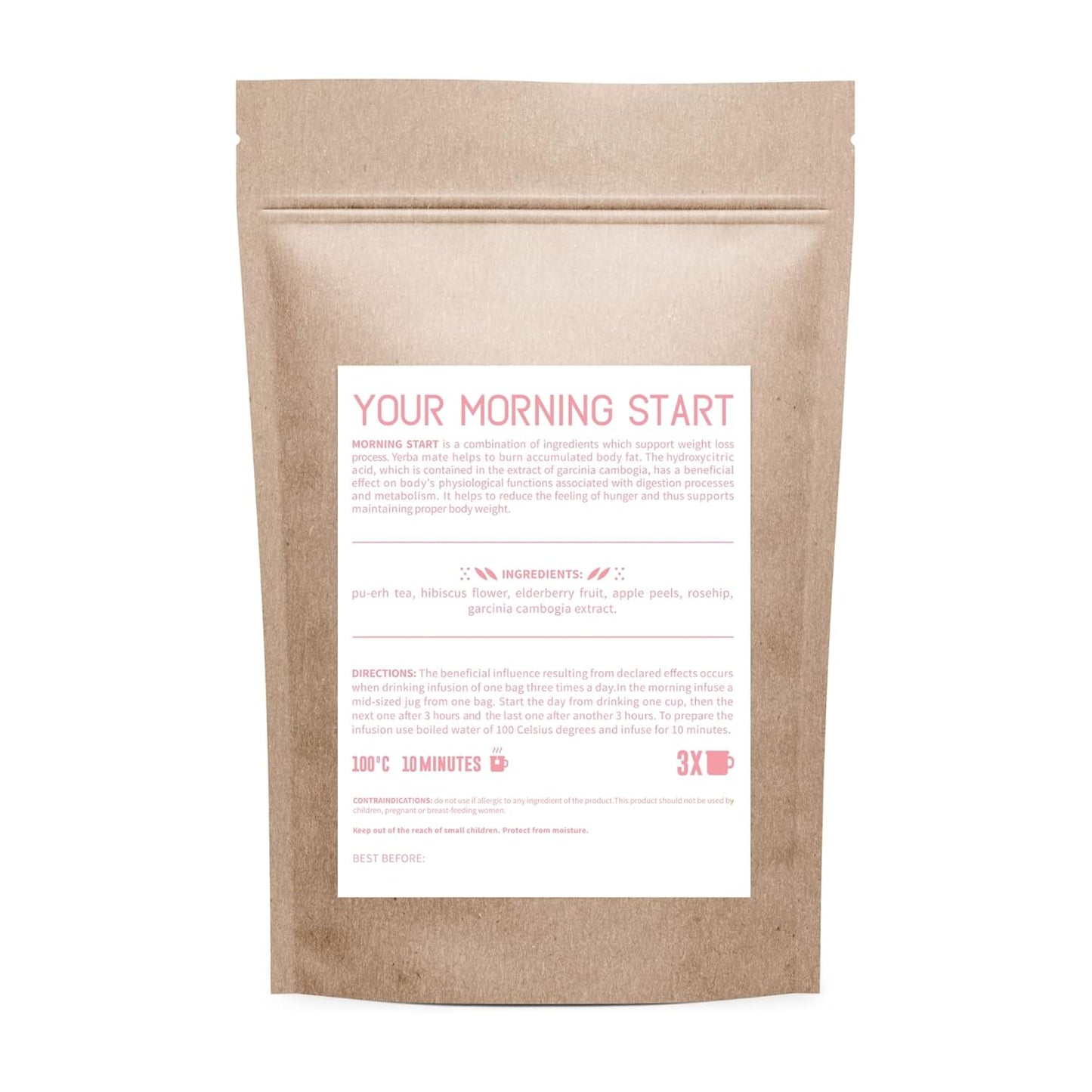 Detox Skinny Herb Tea: 100% Natural Morning Start Tea for a Healthy Body