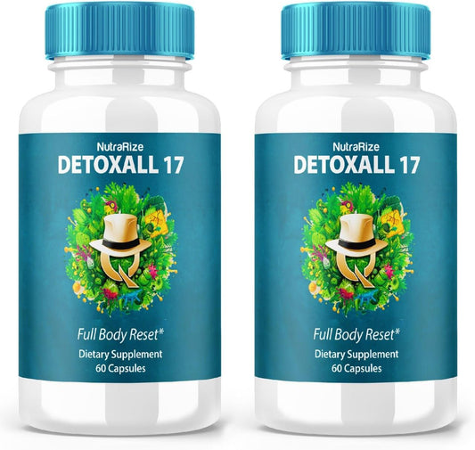 DetoxAll 17 Full Body Reset - 2 Pack Dietary Supplement (120 Capsules)