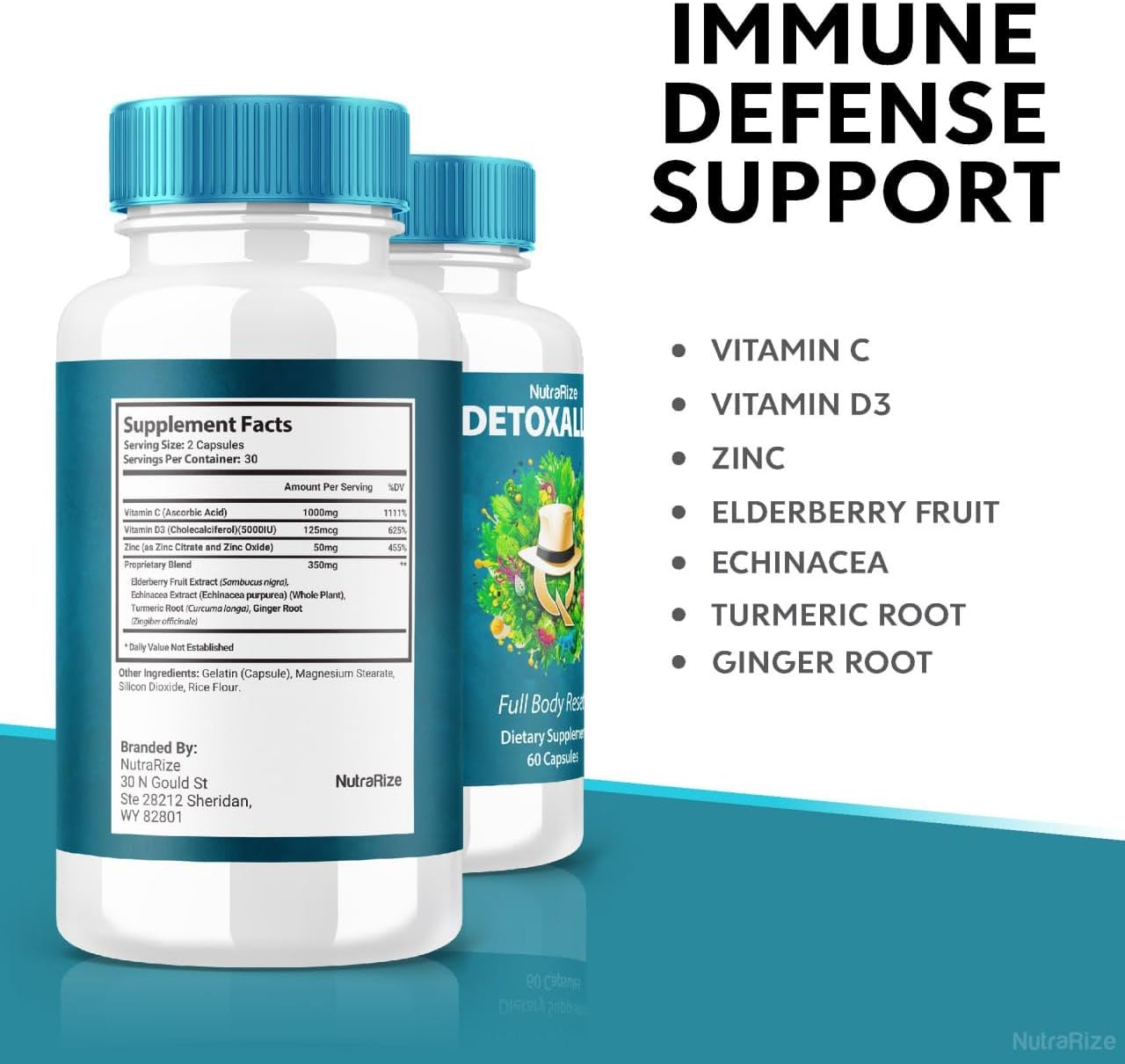 DetoxAll 17 Full Body Reset Dietary Supplement - Maximum Strength All-Natural Pills for Energy Boost and Overall Wellness (60 Capsules)