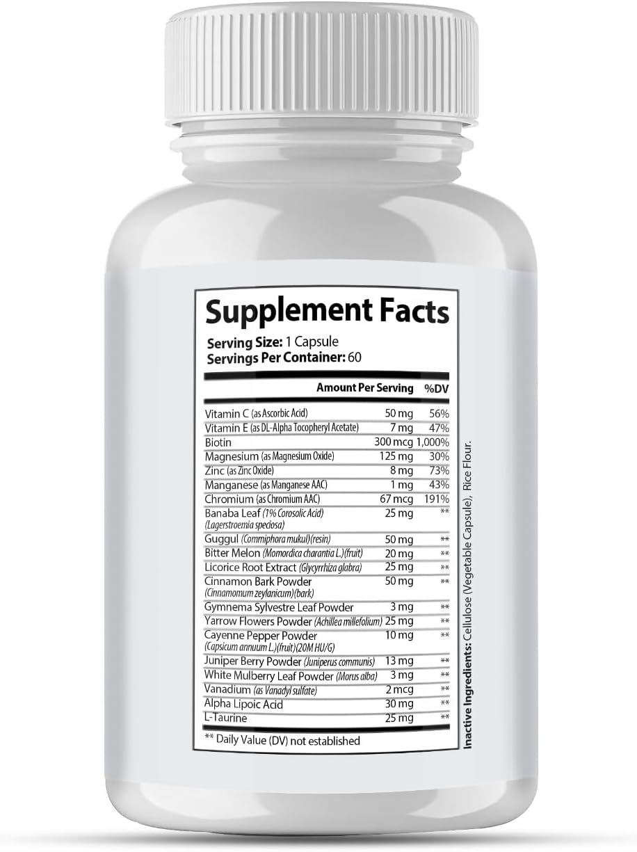 Diabacore Supplement - New Advanced Formula for Blood Sugar Control - 2 Packs (60 Days Supply)