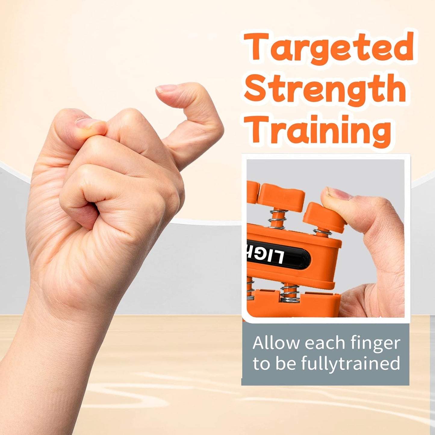 DICYWUDI Finger Grip Strength Trainer for Hands, Wrists & Fingers - Ideal for Home, Office, Gym, Climbing, Athletes & Musicians