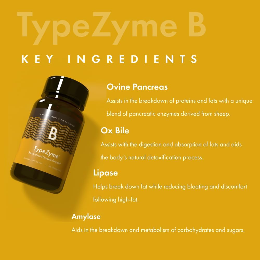 Digestive Enzyme for Blood Type B: D'Adamo Personalized Nutrition TypeZyme