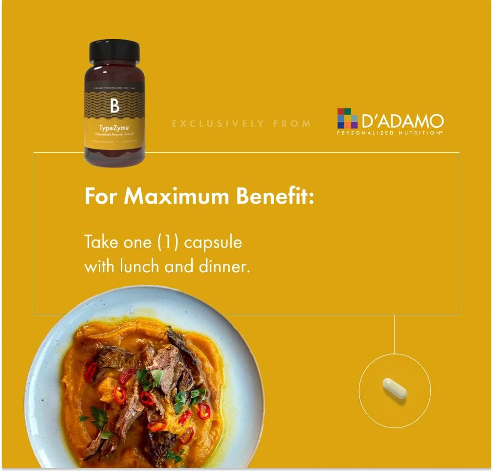 Digestive Enzyme for Blood Type B: D'Adamo Personalized Nutrition TypeZyme