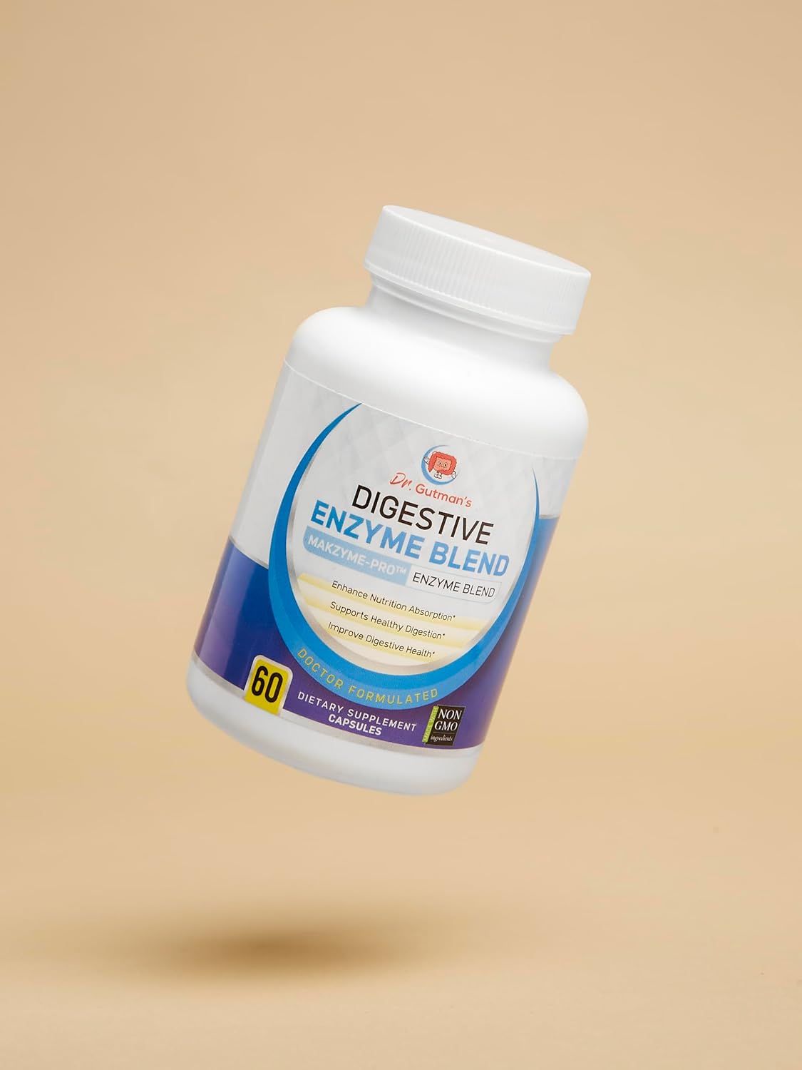 Digestive Enzyme & Probiotic Synbiotic Capsules for Enhanced Nutrient Absorption - All-Natural Digestive Health Support with Bromelain, Papain, Lipase, Lactase & Galactosidase, 60 Veggie Caps