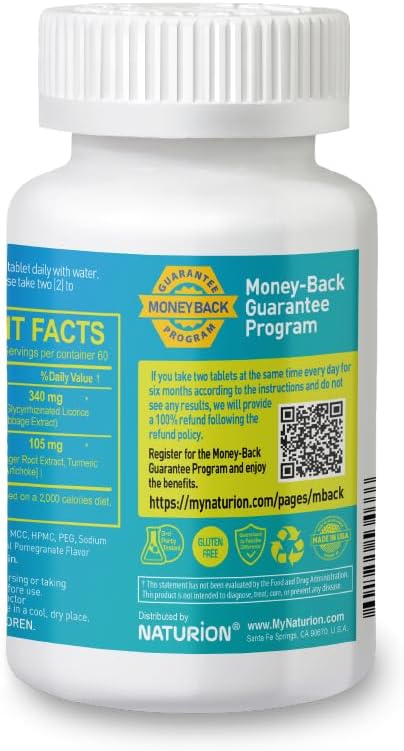 Digestive Health Supplement with G-FOS Blend, Organic Ginger Root, Licorice Extract, Mastic Gum & Pomegranate - Supports Digestive Comfort & Gut Balance - 60 Tablets