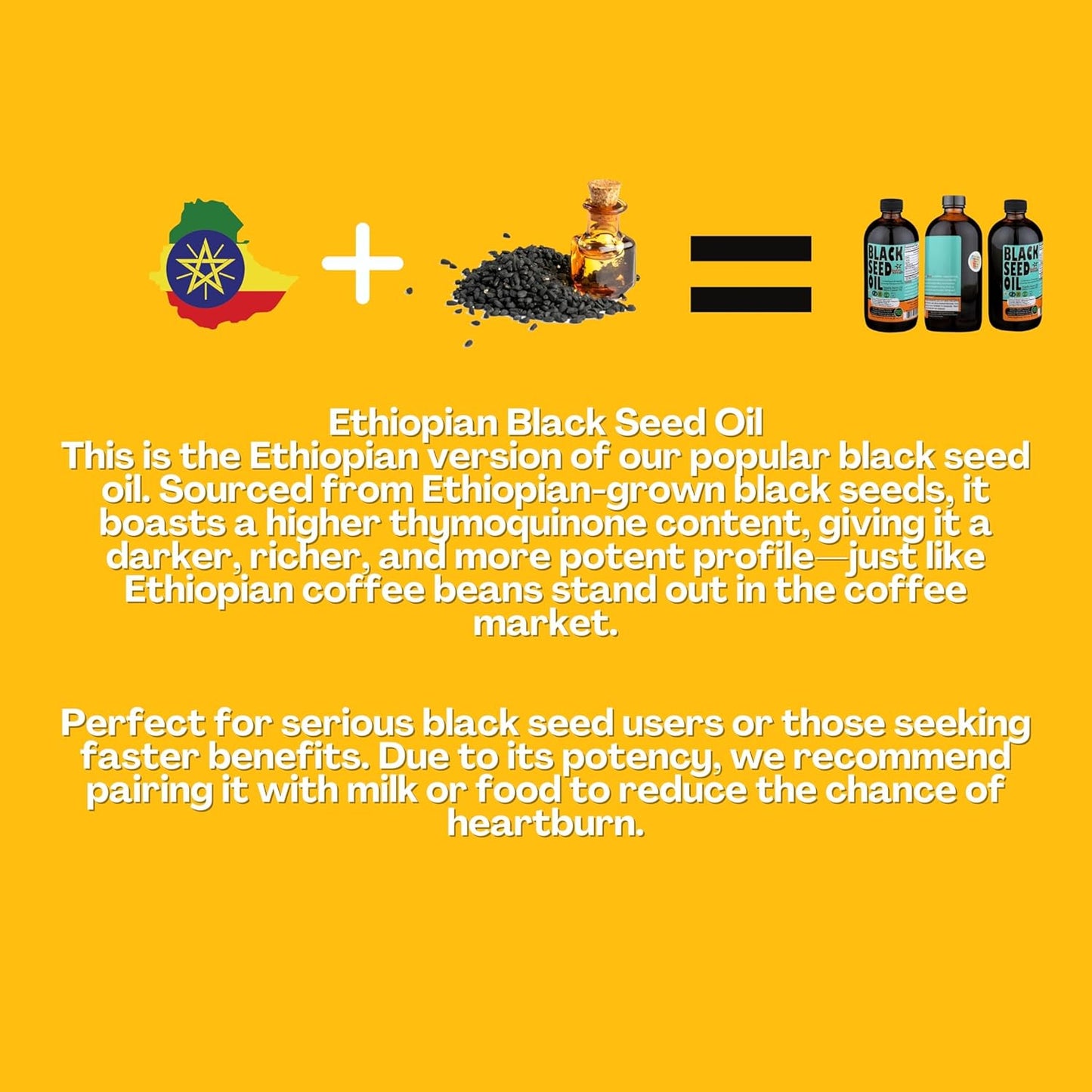 Discover Sweet Sunnah Ethiopian Black Seed Oil - Cold-Pressed Nigella Sativa Oil with 3.43% Thymoquinone - 16 Oz Glass Bottle - Non-GMO Improved Formula