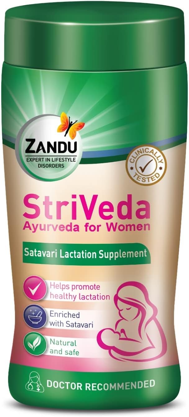 Doctor Recommended Generic ATS StriVeda Shatavari Lactation Supplement - Natural & Safe, 210g for Increasing Breast Milk Supply