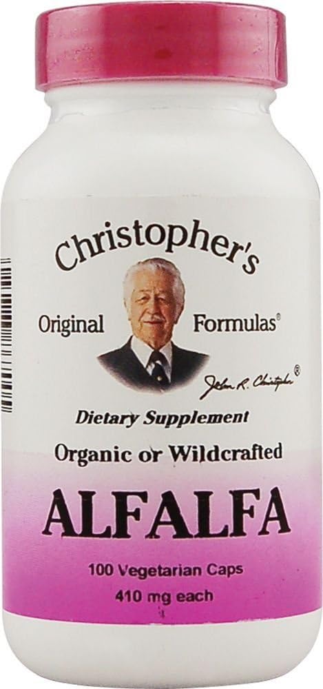 Dr. Christopher's Original Formulas Alfalfa 410 mg Vegetarian Capsules - 100 Count