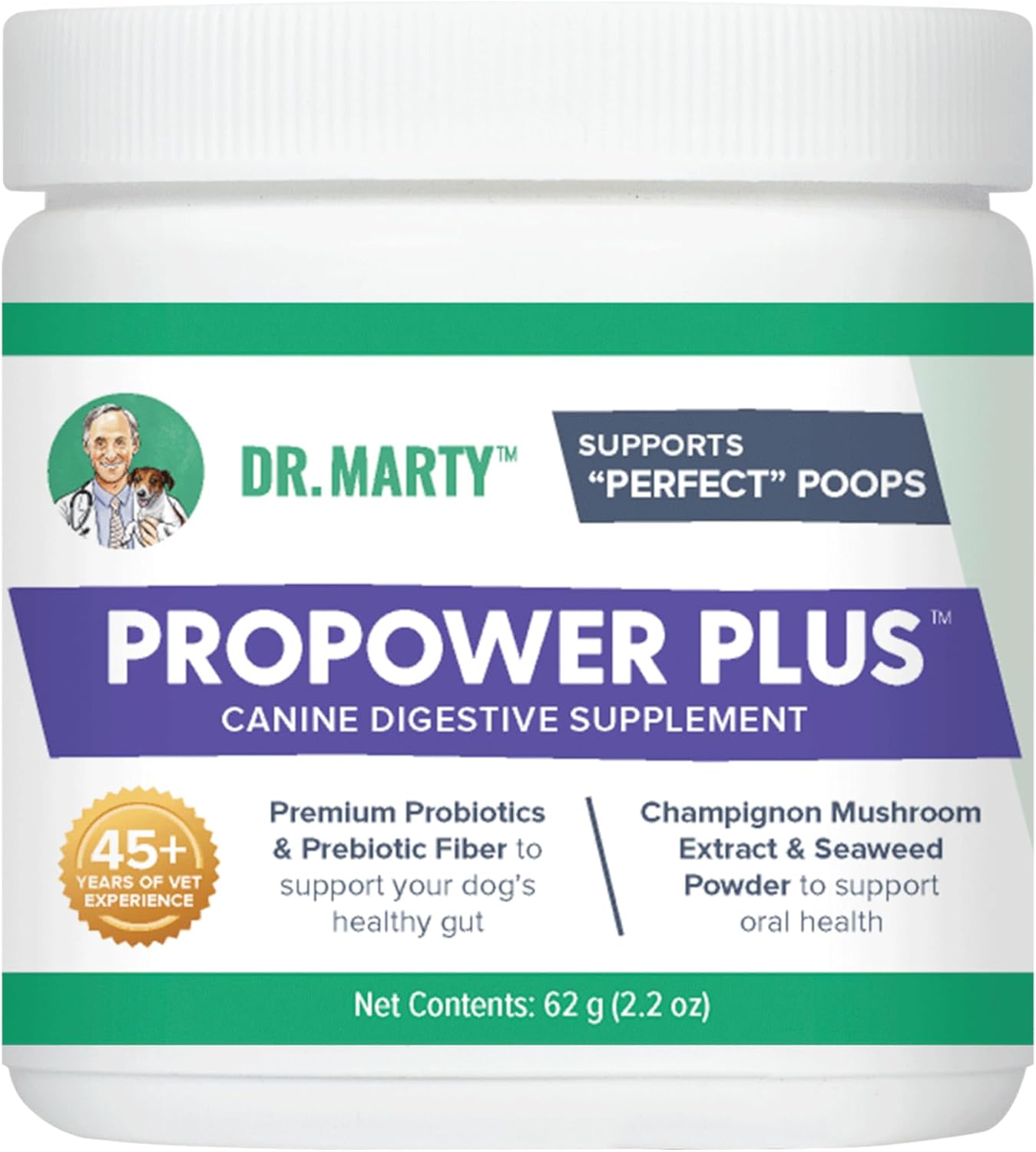 Dr. Marty ProPower Plus Gut Health Supplement Powder - 2.2 Oz Jar