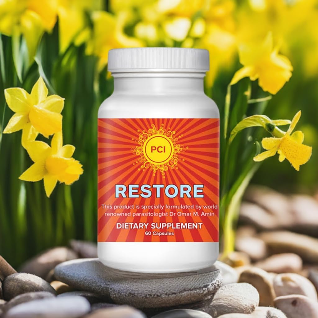 Dr. Omar Amin's PCI Restore Herbal Remedy - Natural GI Detox & Toxin Filter - Promotes Regularity - Dietary Supplement - 60 Capsules for Optimal Health