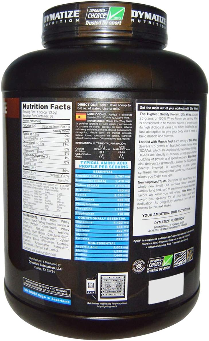 Dymatize Elite Gourmet Vanilla Whey Protein Powder - 2 lbs - 100% Pure Whey Protein Supplement